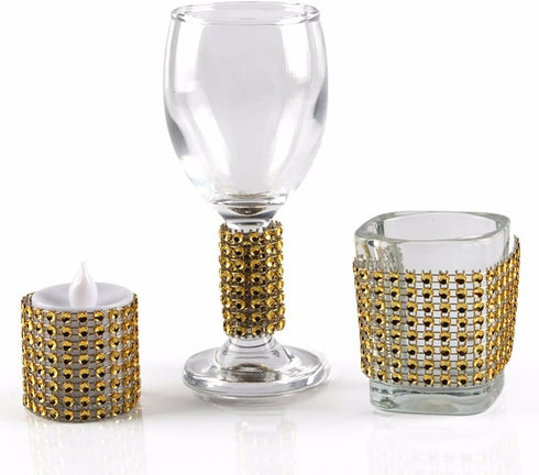 100 PCS Napkin Rings Sparkly Adornment for Wedding/Shower/Party - Golden Napkins wrap (Gold)...