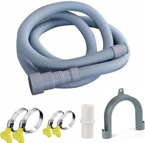 10ft Washing Machine Drain Hose, Universal Drain Hose Extension Kit for Washer, Dishwasher, Flexible Discharge Hose for LG/GE/Samsung, Fit up to 1...