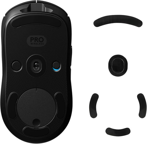 kwmobile Mouse Feet Replacement Compatible with Logitech G Pro Wireless Gaming Computer Mouse Skates Sticker - Black...