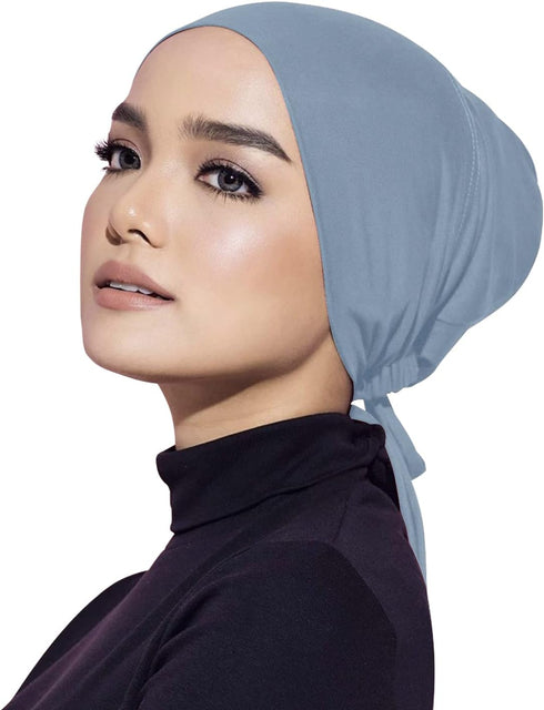 Faticinfa Under Scarf Hijab Cap with Tie-Back Closure Jersey Hijab Inner Caps with Rope Hijab Bonnet for Muslim Women...