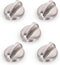 5 Pack WB03T10284 Burner Control Knobs Oven Electric Range Infinite Knobs Stainless Steel Finish Compatible with GE Range/Stove/Oven Replaces 1373043 AP4346312 AH2321076 EAP2321076 PS2321076
