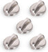 5 Pack WB03T10284 Burner Control Knobs Oven Electric Range Infinite Knobs Stainless Steel Finish Compatible with GE Range/Stove/Oven Replaces 1373043 AP4346312 AH2321076 EAP2321076 PS2321076