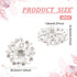 FINGERINSPIRE 6PCS 26.5MM Flower Brass Rhinestone Shank Buttons Crystal Silver Color Sew On Buttons with 1-Hole and Flat Back, Fashion Claw Rhines...