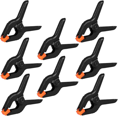 8 Pack Spring Clamps, 4.5inch Plastic Clips, Small Backdrop Clips, Clamps Heavy Duty, Spring Clips for Crafts, Backdrop Stand, Woodworking, Photog...
