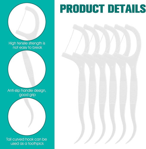 Portable Dental Floss Case Automatic Dental Floss Pick Organizer Case Travel Flosser Dispenser Storage Case Refillable Holder Boxes with 10 Floss ...