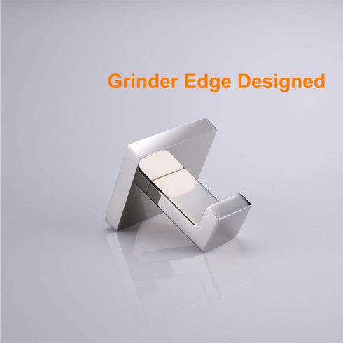 Nolimas Bath Towel Hook SUS 304 Stainless Steel Square Clothes Towel Coat Robe Hook Cabinet Closet Door Sponges Hanger for Bath Kitchen Garage Hea...