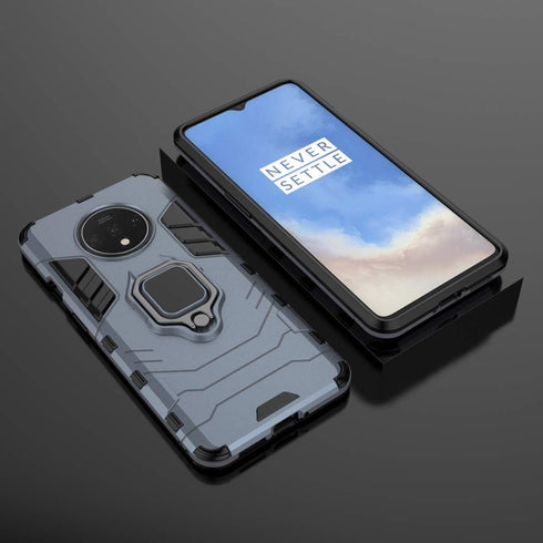 LuluMain Compatible with OnePlus 7T Case, Metal Ring Grip Kickstand Shockproof Hard Bumper (Works with Magnetic Car Mount) Dual Layer Rugged Cover...