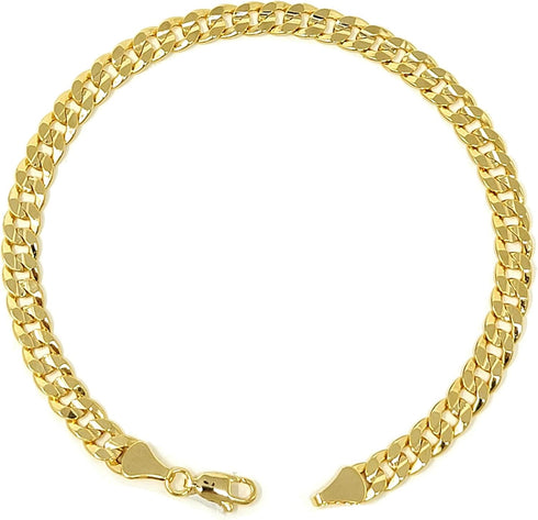 Gold Electroplated Anklet for Women, 9-12 Inch Sizes, Figaro, Cuban, Mariner, Herringbone Design - Made in Korea...