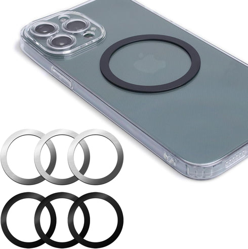 Universal Metal Rings Compatible for Magsafe Charger/Wallet/Battery Pack, Ultra-Thin Magsafe Sticker, Compatible with iPhone 16/15/14/13/12 Series...