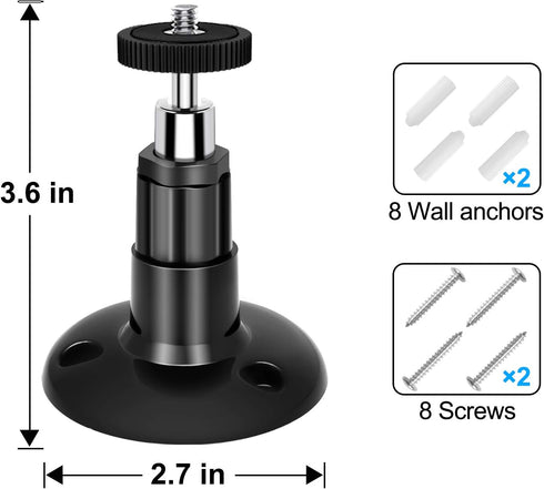 Wall Mount Compatible with Wyze Cam Pan & Wyze Cam V3/Ring Camera, Adjustable Indoor Outdoor Mount for Wyze Cam Pan, Wyze Cam Outdoor, Wyze Cam V3...
