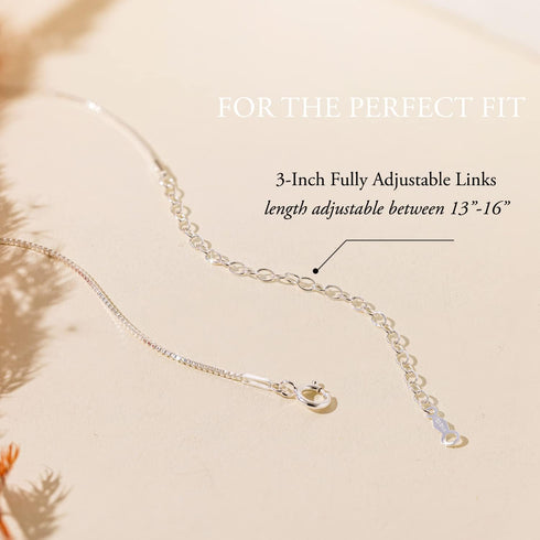 Dainty Thin Chain Choker Necklace for Women Girls - Real 925 Sterling Silver and 14K Gold Filled, Quality Strong Durable Lightweight, Made in USA,...