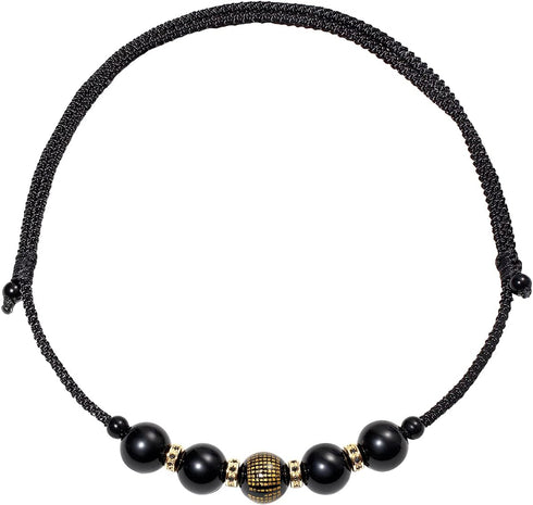 Natural Black Obsidian Choker Necklaces for Women Lucky Stone Healing Crystals Gemstone Beads Balance Necklace for Men...