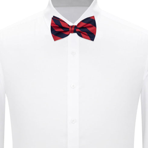 Jacob Alexander Stripe Woven Men's College Striped Pretied Bowtie...
