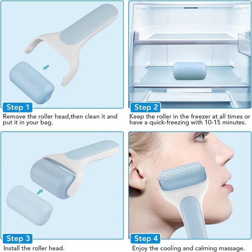 Ice Roller for Face & Eyes & Whole Body Puffiness Relief, Soicy Facial Skin Care Ice Roller with Portable Giftable Case, Face Care for Both Women ...