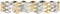 Nine West Boxed Geometric Stretch Bracelet, Silver/Gold/Hematite Tri-Tone...