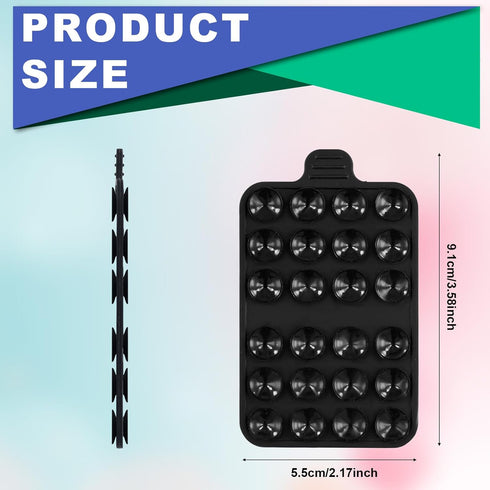 Double-Sided Suction Cup Phone Mount, Silicone Suction Phone Case Adhesive Sticky Phone Grip Hands-Free Phone Grip Silicone Phone Holder for iPhon...