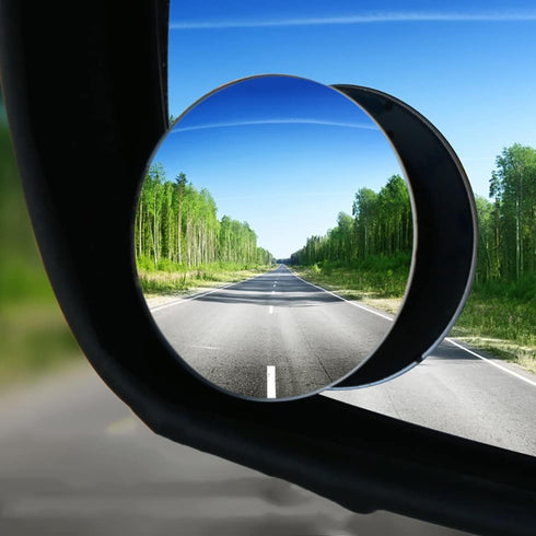 Universal Car Side Mirror Rain Guard 2 PCS Black Car Rear View Mirror Rain Covers ,Blind Spot Car Mirror 2 PCS White Round Adjustable Blind Spot M...