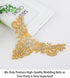 ShiDianYi Rhinestone Applique Crystal Pearl Beading Trim for Collar, Wedding Applique, Gold Wedding Sash...