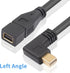 Duttek 12 Inch 4K Mini DisplayPort Cable, Left Angled Male to Female, Supports 4K x 2K Resolution, HBR2 Bandwidth Up to 21.6Gbps, Compatible with ...