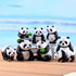 Panda Figurine Set of 8 - Chinese National Treasure Sculptures - Miniature Adorable Panda Family Statues - Perfect for Garden, Backyard, Terrace, ...