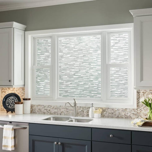 Finnez Window Privacy Film Decorative Window Sticker Window Film Anti UV for Home Office(17.5'' x 78.7'')...