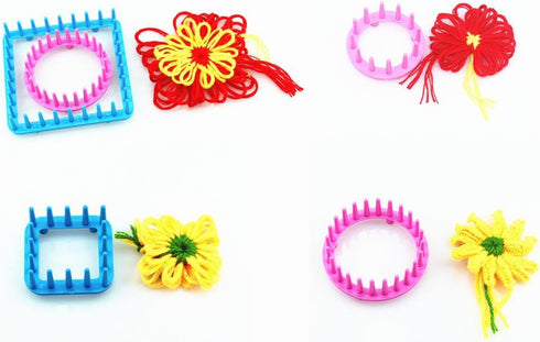Alimitopia Flower Knitting Loom Kit,DIY Wool Yarn Flower Maker Weaver Tool Set with Needle...