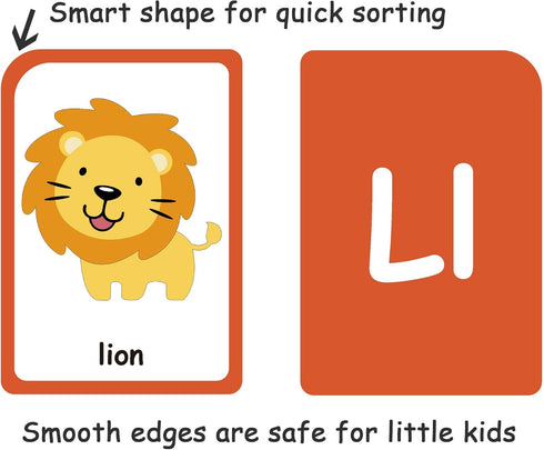 ZazzyKid Flash Cards for Toddlers Learning: 54 Double Sides Flashcards for Alphabets, Numbers, Colors, Shapes - Educational Toys for Preschool...