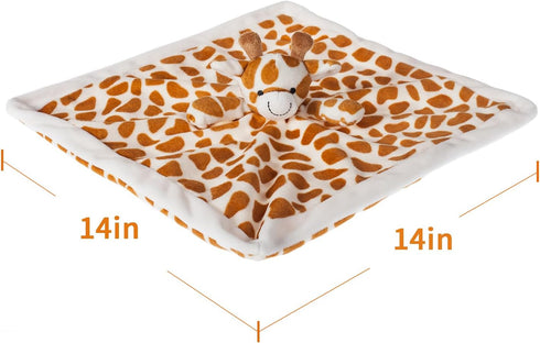 Apricot Lamb Luxury Snuggle Plush Cute Giraffe Infant Stuffed Animals Security Blanket Nursery Character Blanket (Yellow Giraffe, 14 Inches)...