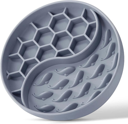 Slow Feeder Dog Bowls, Silicone Pet Food Bowls with Suction Cups for Small Medium Breed, Non-Slip Dog Feeding Bowls Slow Down Pet Eating Speed, An...