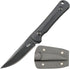 C1296 Fixed Blade Knife Neck Knife,9Cr18Mov Blade G10 Handle EDC Tool Knifes with kydex Sheath for Outdoor, Camping, Hiking, Fishing,Hunting(Black...