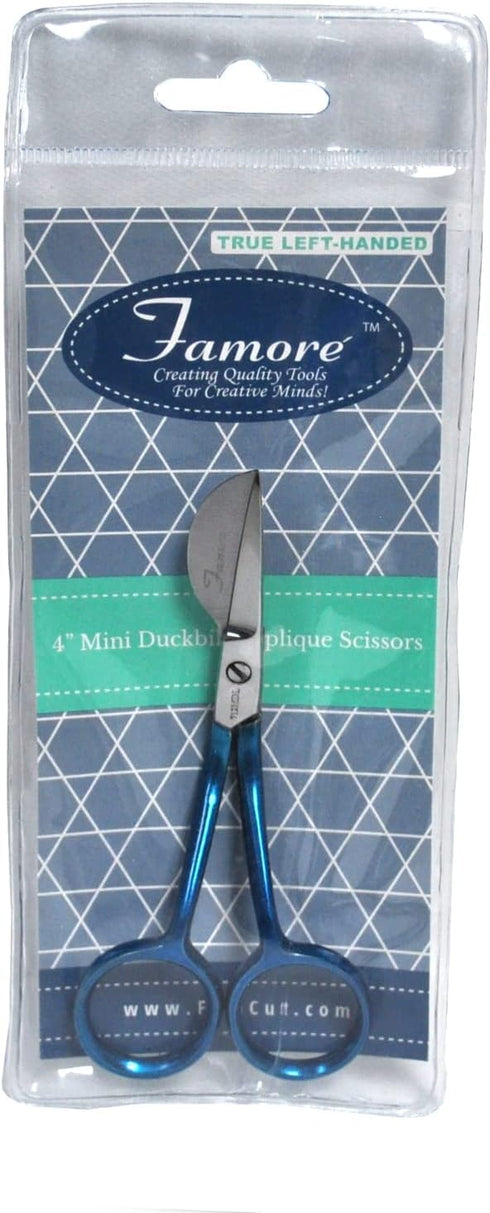 Famore Cutlery True Left Handed Mini Duck Bill Applique Scissors 712MDL, Stainless...