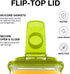 LocknLock Aqua Fridge Door Water Jug with Handle BPA Free Plastic Pitcher with Flip Top Lid Perfect for Making Teas and Juices, 3 Quarts, Green...