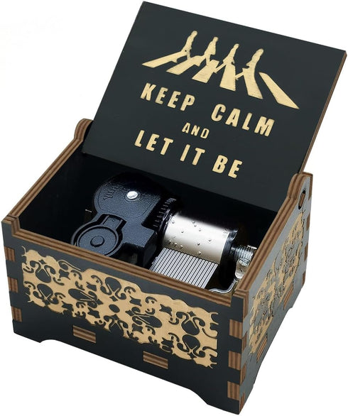 Sooharic Let It Be Music Box - 18 Note Mechanism Antique Carved Wooden Music Box Crafts (Let it be)...