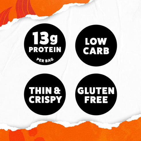 WILDE Buffalo Protein Chips, Thin and Crispy, High Protein, Keto Friendly, Made with Real Ingredients, 1.34oz Bags (Pack of 8)...