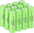 Ni-MH AA Rechargeable Batteries AA 1.2V 1200mAh Nimh Rechargeable Batteries for Solar Lights, Recharge up to 1000 Times (12 Count (Pack of 1))...