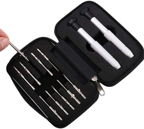 Eyeglass Repair Kit,Sunglass Repair Tool Metal Glasses Screws Screwdriver Assorted Kit Household Electric Appliances with Zipper Box Watch Tiny Sc...