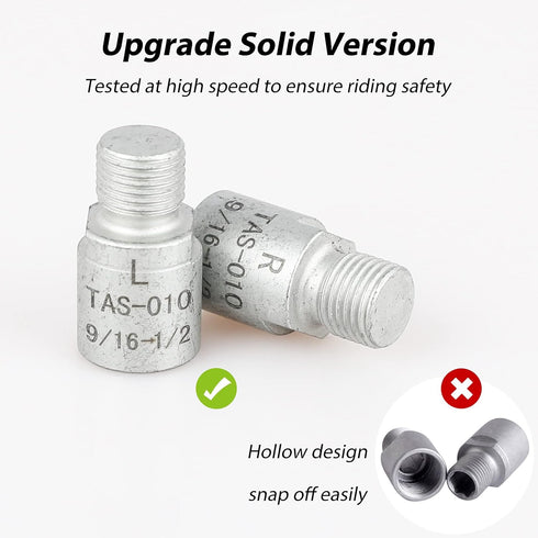 Hikenture Bike Pedal Adapter 9/16" to 1/2" Bicycle Pedals Chrome Molybdenum Steel (Pair)...