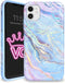 Velvet Caviar Compatible with iPhone 12 Mini Case for Women Cute - 10ft Drop Tested - Protective Phone Cover (Holographic Pink Blue Marble)...