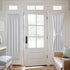 NICETOWN Greyish White Sidelight Door Panel - Room Darkening French Door Thermal Drapery for Privacy (25" Width x 72" Length, Platinum |Tie Back I...