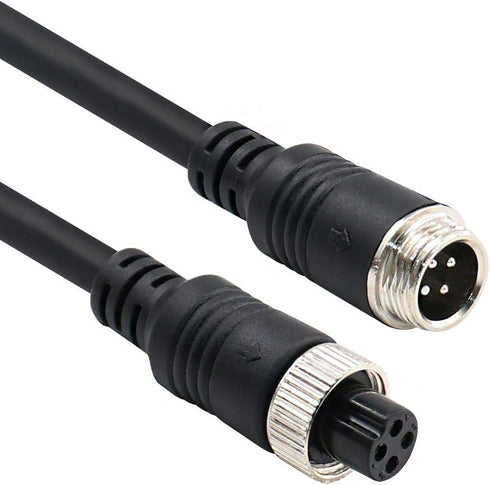 Car Video Extension Cable 4Pin Aviation Video Extension Cable and Power Cord Shield AV Extension Cable Truck Trailer Camper Bus Motorhome Vehicle ...