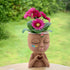 Meltset Face Planters Pots Head Unique Face Flower Pot Head Planter for Indoor Plants Cute Small Succulent Pots Indoor Plant Pot with Drainage (Br...
