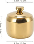 Stainless Steel Gold Seasoning Pot, Spice Salt Sugar Pepper Container Jar with Lid Storage Storage Box Suitable for Kitchen (Gold)...