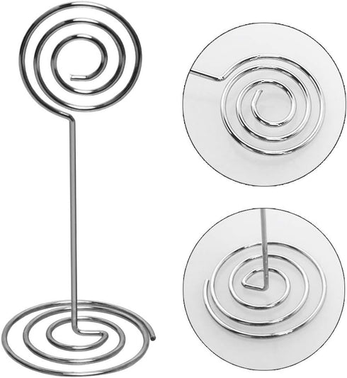 Table Number Card Holders Place Card Holder, 25 Pack Picture Holders for Tables, Wire Shape Photo Number Stands Menu Paper Card Clips for Wedding ...