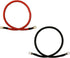 2 AWG Gauge Red + Black Pure Copper Battery Inverter Cables Solar, RV, Car, Boat 9 in 3/8 in Lugs...