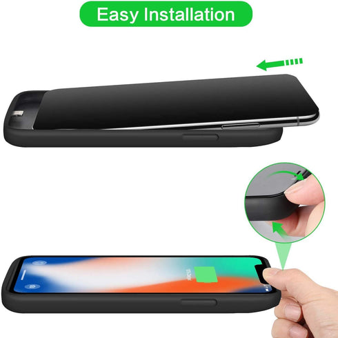 Feob Battery Case for iPhone Xs/X, Rechargeable 6500mAh Portable Charging Case Extended Battery Pack Cover Power Bank Charger Case for iPhone Xs/X...