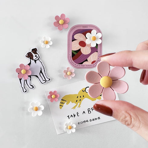 18 Pcs-flower refrigerator magnets, pink refrigerator magnets, cute whiteboard magnets, Girls Locker Magnets (18 Pcs - Pink-Flowers)...