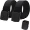 Nylon Tactical Military Men Belt Webbing Canvas Web Belts with Plastic Buckle No Metal Nickel Free, 2 Pack...