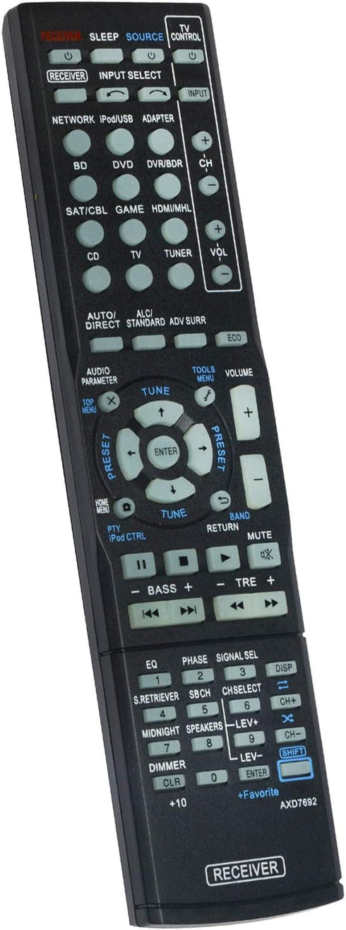 New AXD7692 Replacement Remote Control fit for Pioneer AV Receiver VSX-43 VSX-823 VSX-528 VSX-828 VSX-1023 VSX-528-K VSX-528-S VSX-828-K VSX-828-S...