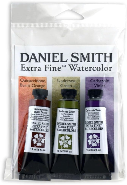 DANIEL SMITH 285250077 Extra Fine Secondary Watercolor Set, 3 Tubes, 15ml, Multicolor, 0.5 Fl Oz (Pack of 3)...