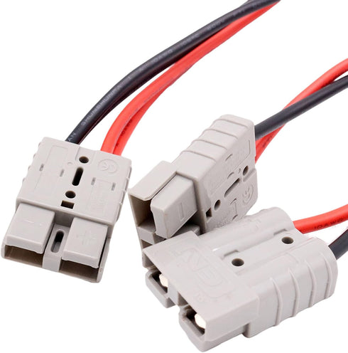 2 Pack 175Amp Battery Quick Connector,2 to 4 Gauge Quick Disconnect Battery Terminal for Car Winch Trailer,12V Wire Harness Plug Connector Kit,Jum...